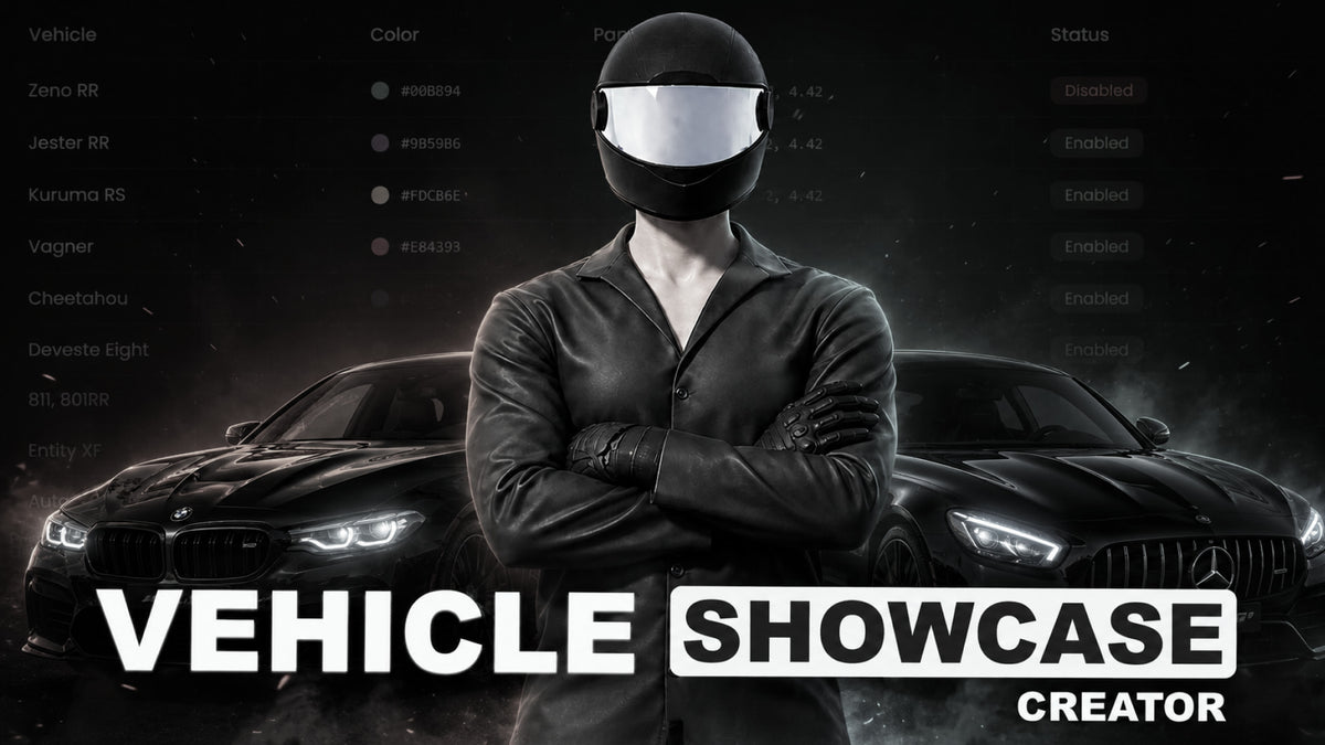 g-Vehicle Showcase Admin Menu – FiveM Script preview