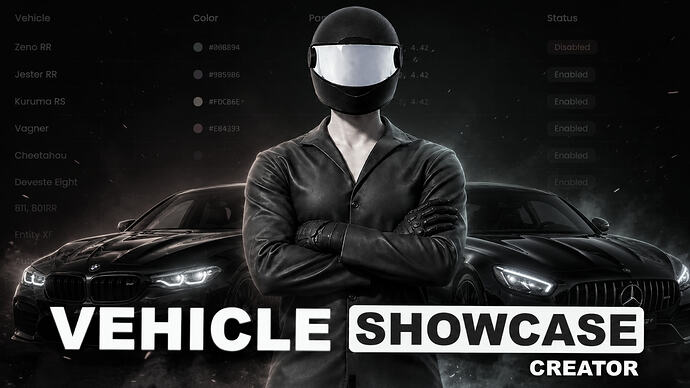 g-Vehicle Showcase Admin Menu – FiveM Script screenshot 2