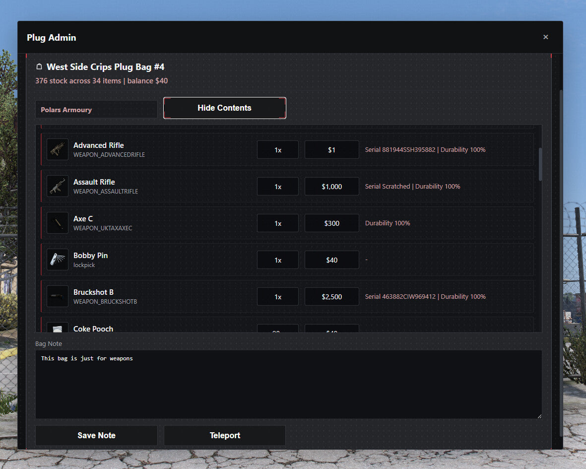 Plug Script — Supplier Network – FiveM Script screenshot 6