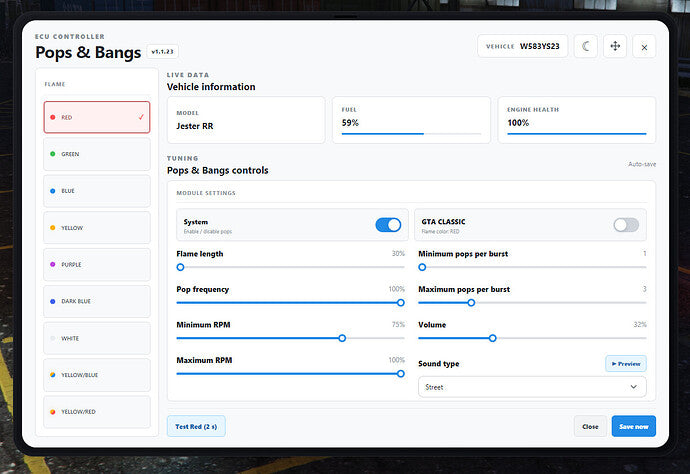 Pops & Bangs 2‑Step Antilag System – FiveM Script screenshot 6