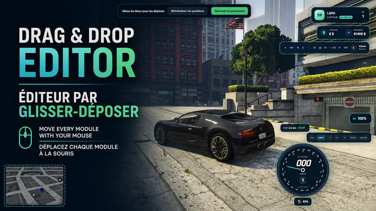 [ESX/QBCore] Hexa HUD – Customizable Modern HUD — 2