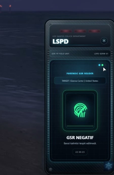 GSRW — Interactive GSR & Fingerprint Reader – FiveM Script screenshot 3