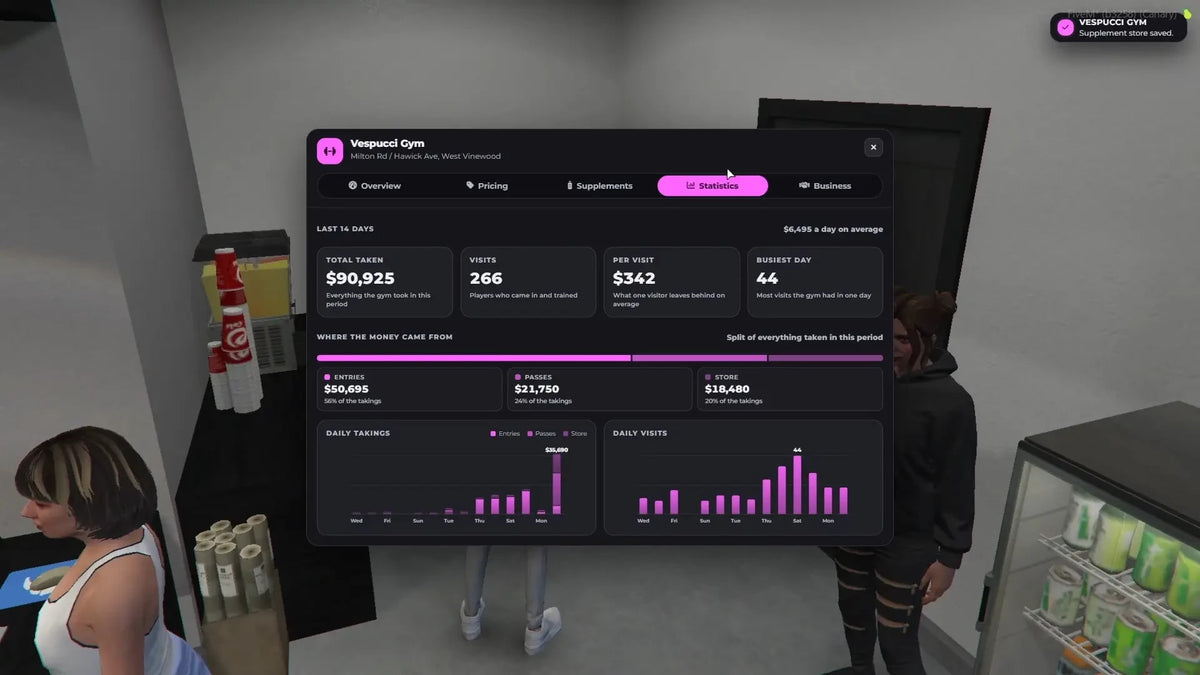RTX Realistic Gym System – FiveM Script screenshot 6