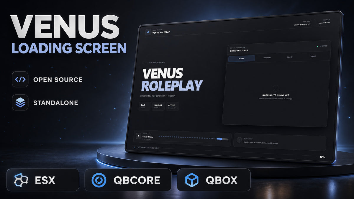 VENUS Loading Screen – FiveM Script preview