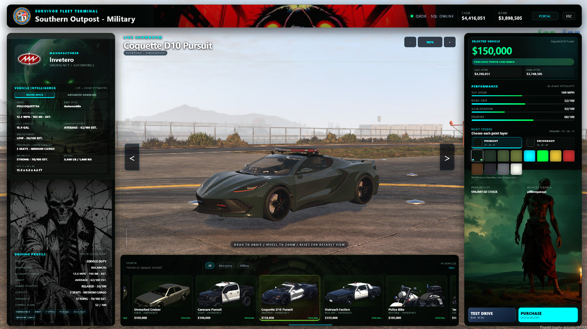 Zombie Vehicle Shop — Dealership Script – FiveM Script screenshot 2