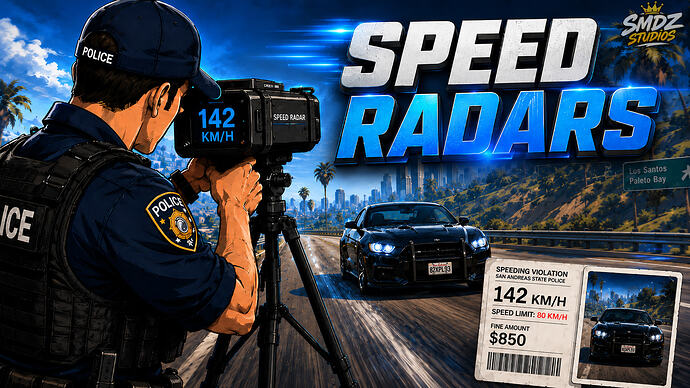 Speed Radars | Portable & Permanent Radars + Photo Evidence + Fine System
