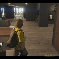 High-end minimalist living room interior for FiveM MLO with custom lighting and wooden flooring