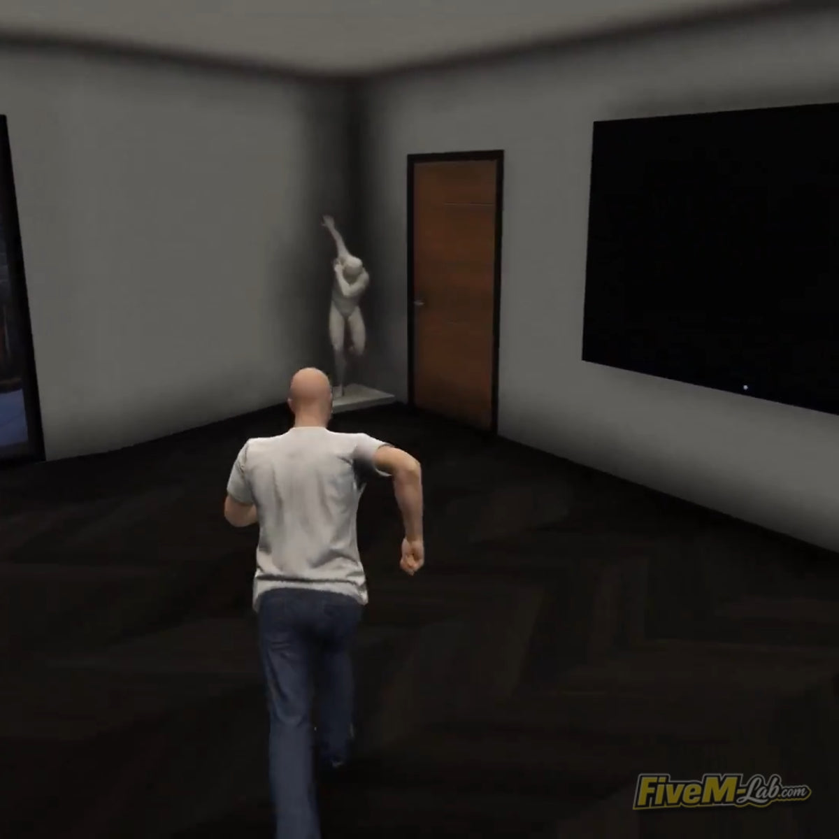 Detailed hallway interior for FiveM MLO showing optimized textures and realistic props - FiveM-Lab.com