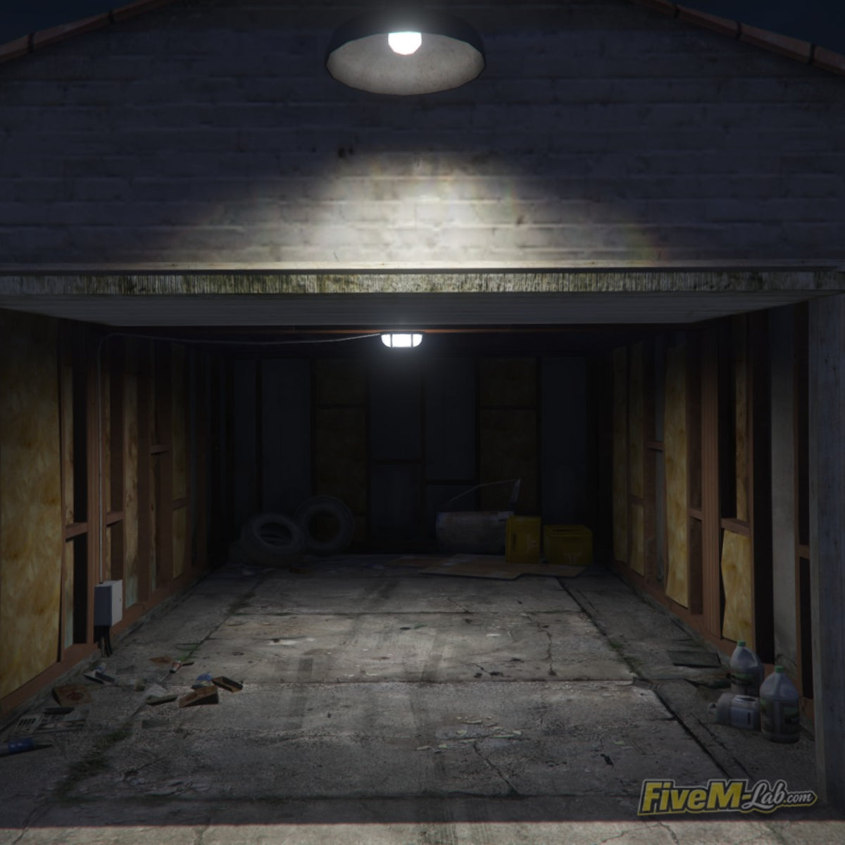 Secret entrance to the underground weed farm MLO for FiveM servers - Night view