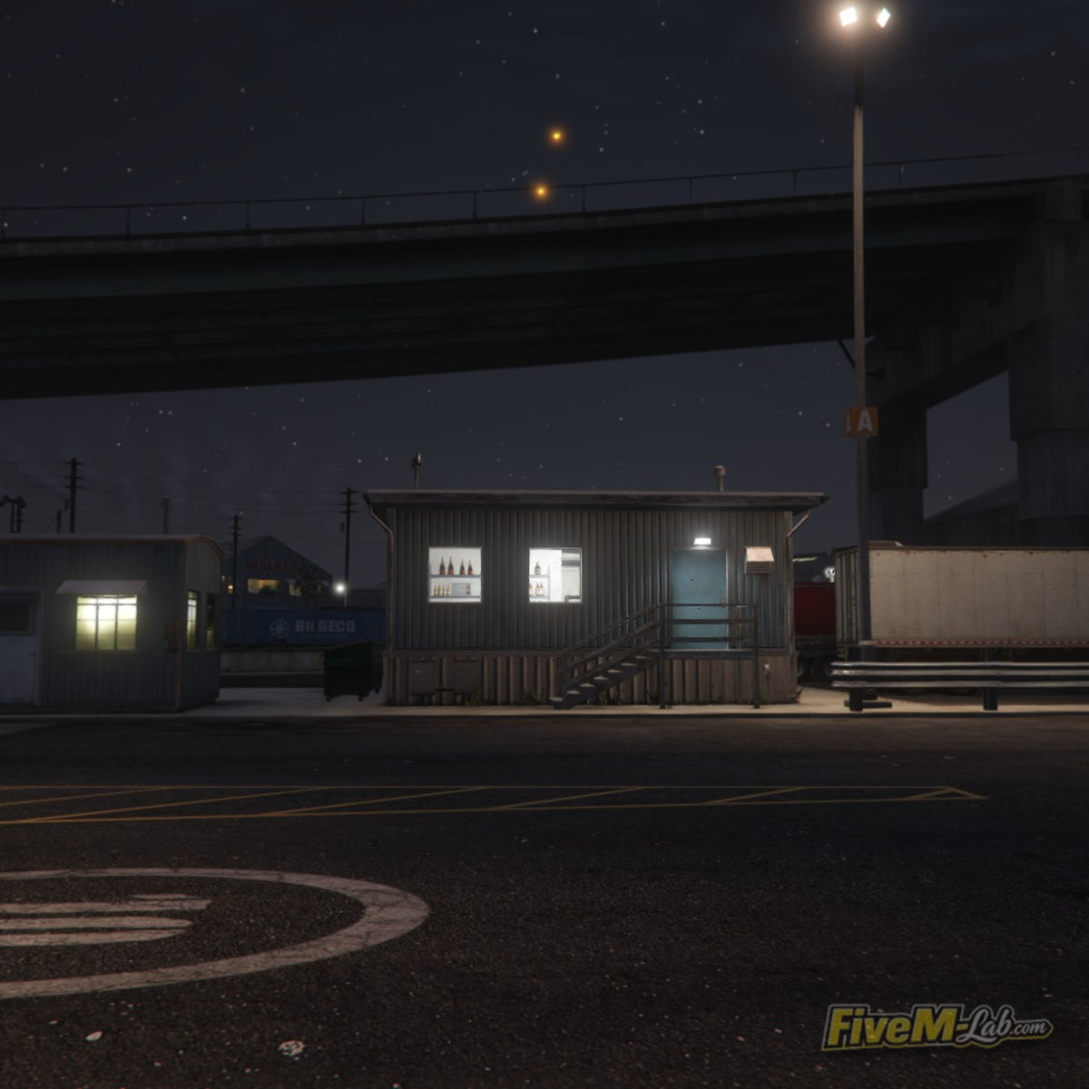 Hidden industrial building entrance for the underground cannabis factory MLO on FiveM