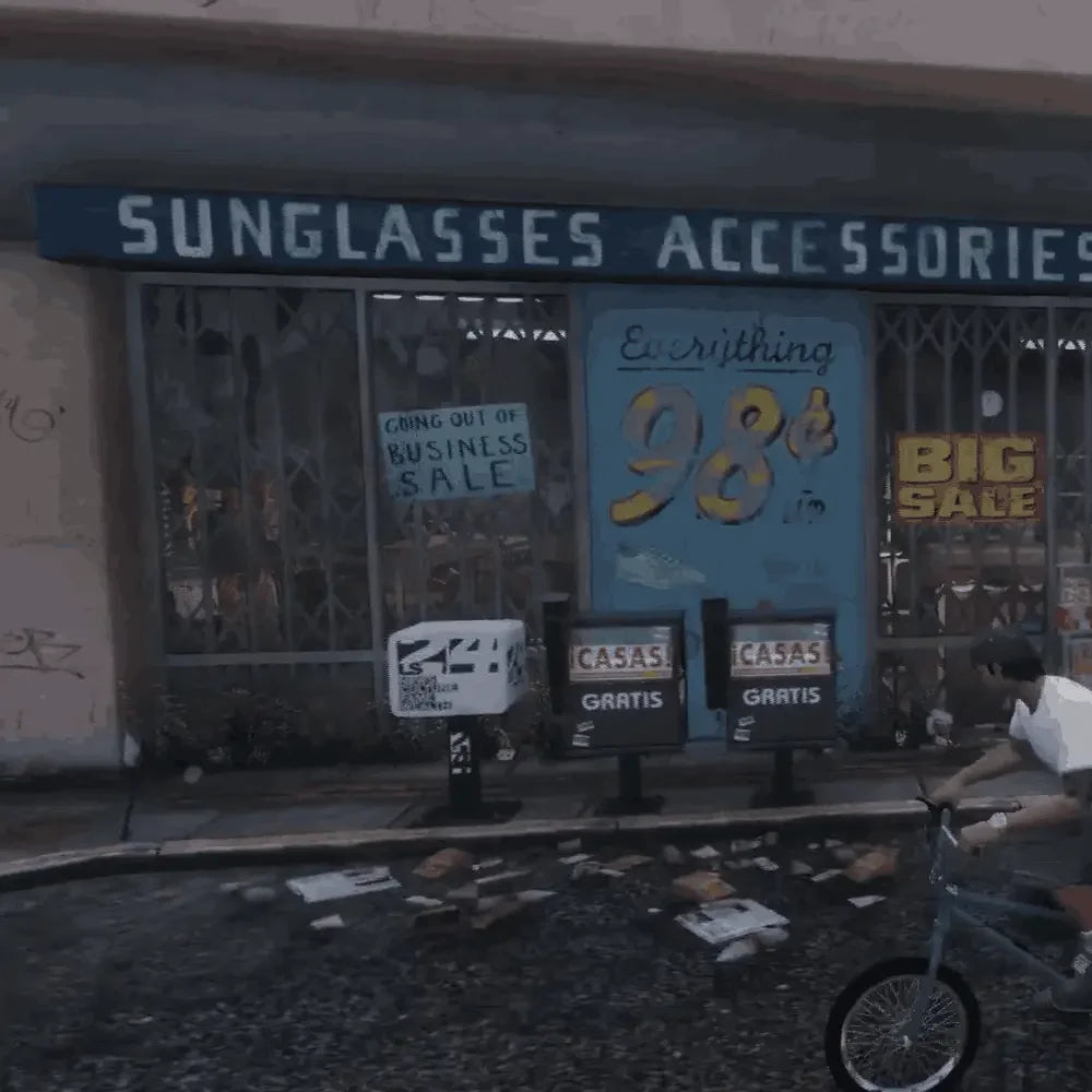 FiveM clothing shop MLO exterior entrance view for the clothing store location