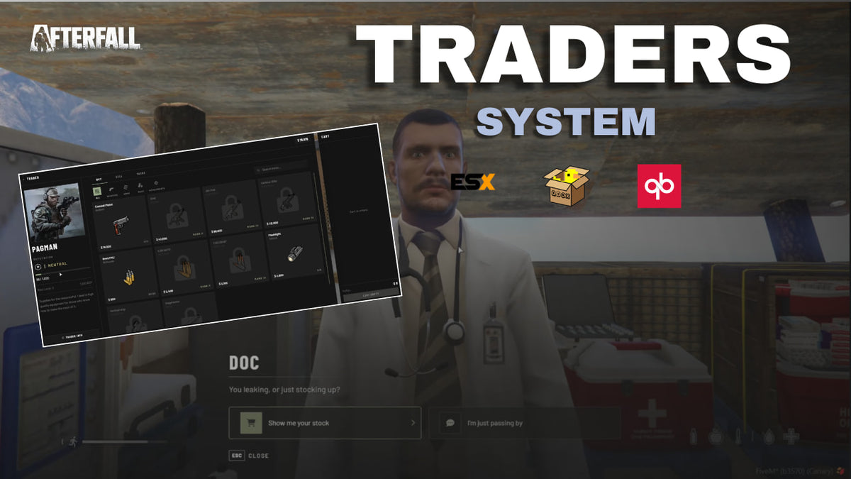 Extraction-Style Trader System – FiveM Script preview
