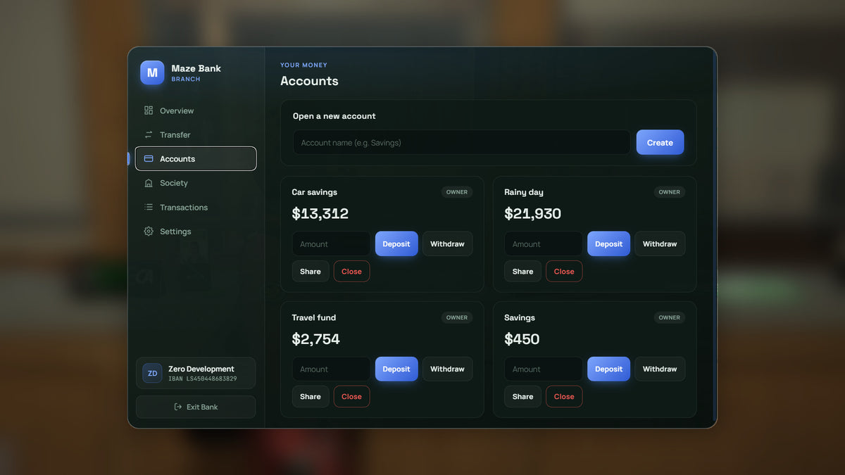 Advanced Banking System – FiveM Script screenshot 2