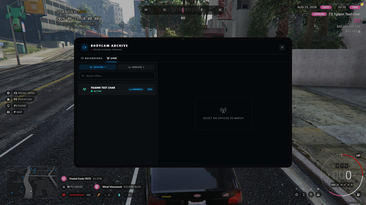 Bodycam & Live Camera System – FiveM Script screenshot 8