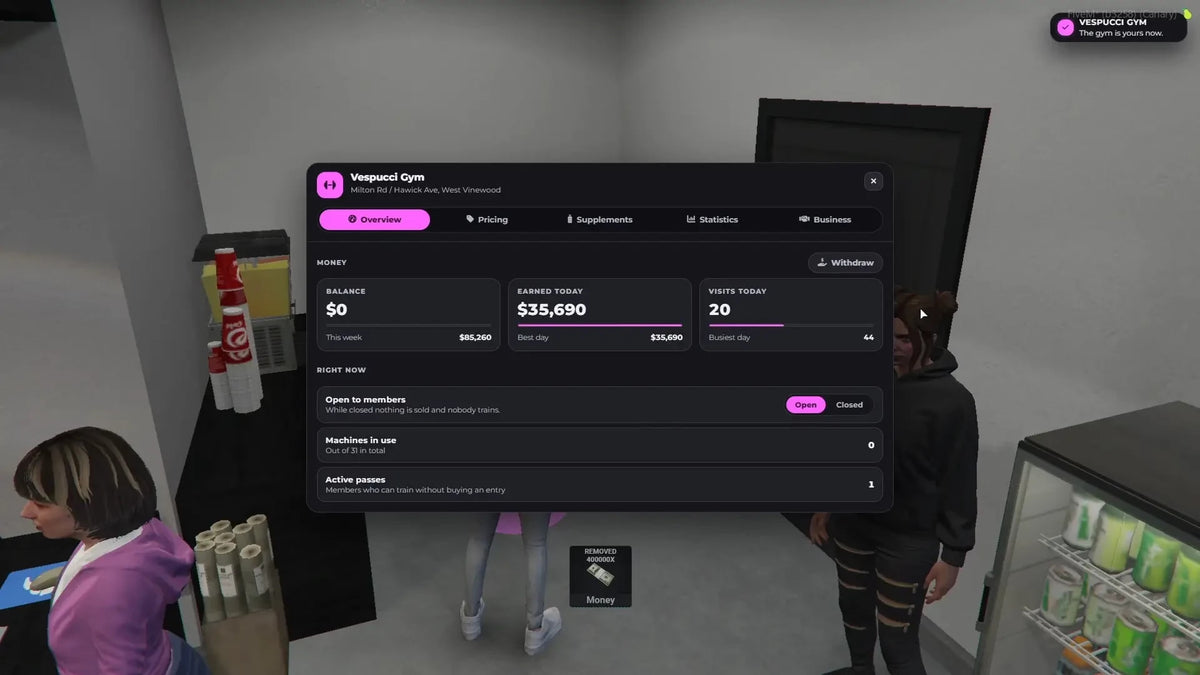 RTX Realistic Gym System – FiveM Script screenshot 5