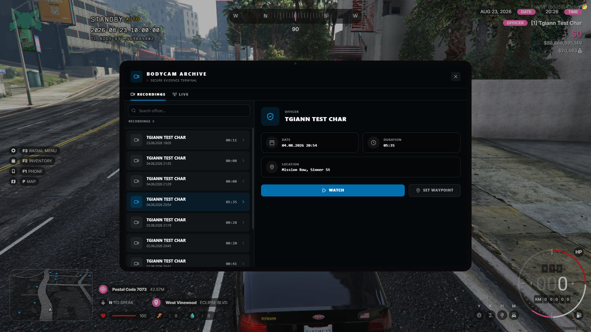 Bodycam & Live Camera System – FiveM Script screenshot 5