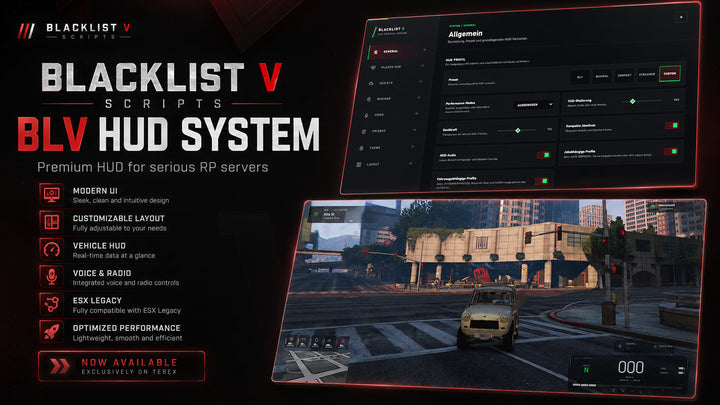 [ESX/QBCore/Qbox] BLV HUD System | Customizable HUD & Vehicle HUD — 1