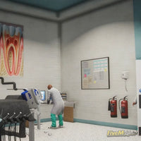 FiveM Modern Hospital MLO interior featuring a dental or medical office with specialized equipment and posters GTA 5 RP