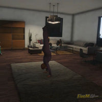 FiveM Modern Hospital MLO interior luxury living room with large TV screen, modern sofas, and stylish lighting