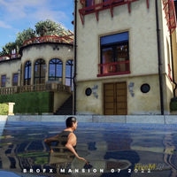 Exterior view of the free Futurist Luxury House MLO for FiveM Vinewood RP servers