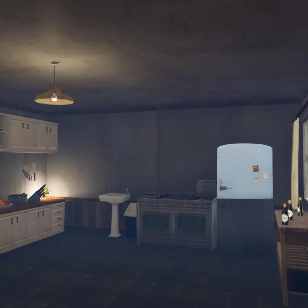 FiveM Families Gang Apartment MLO kitchen interior with custom cabinets and retro appliances