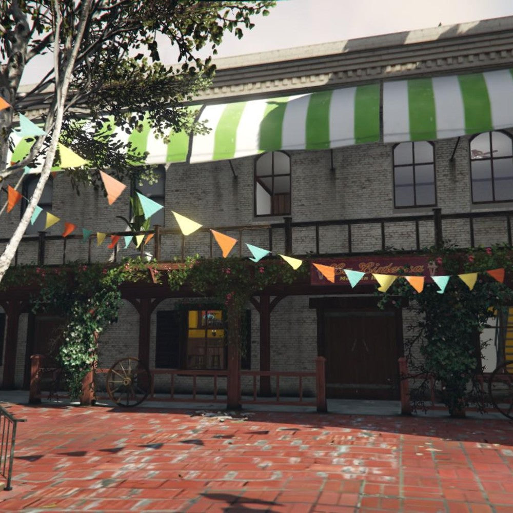 GTA 5 Cantina MLO FiveM with Yellow Walls and Wooden Tables