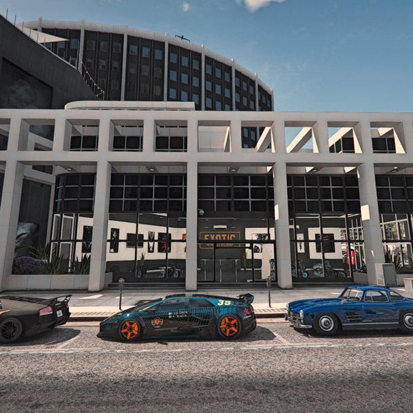 Luxury Custom Motorcycle Shop MLO GTA 5 with Realistic Lighting and City View FiveM