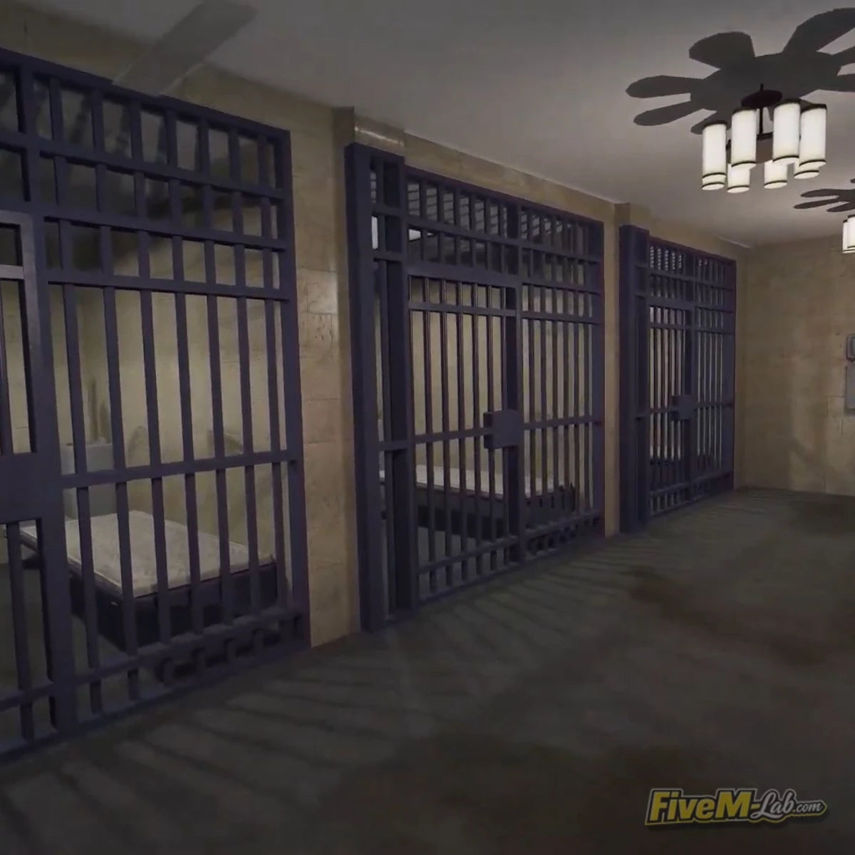 FiveM Superior Courthouse MLO interior holding cells and jail area for GTA 5 RP servers