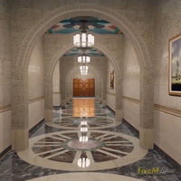 FiveM Superior Courthouse MLO interior luxury hallway with marble floors and decorative ceiling GTA 5 RP